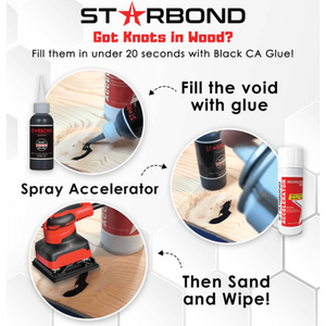 Starbond Black Medium CA Glue, 2 oz
