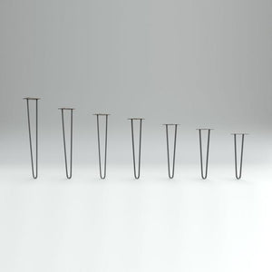 Hair Pin Legs - Raw Steel